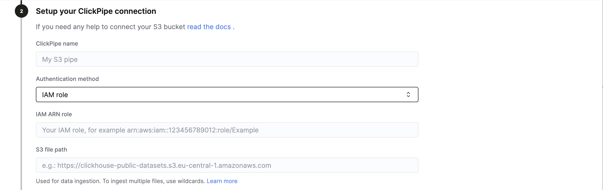 IAM authentication for S3 ClickPipes